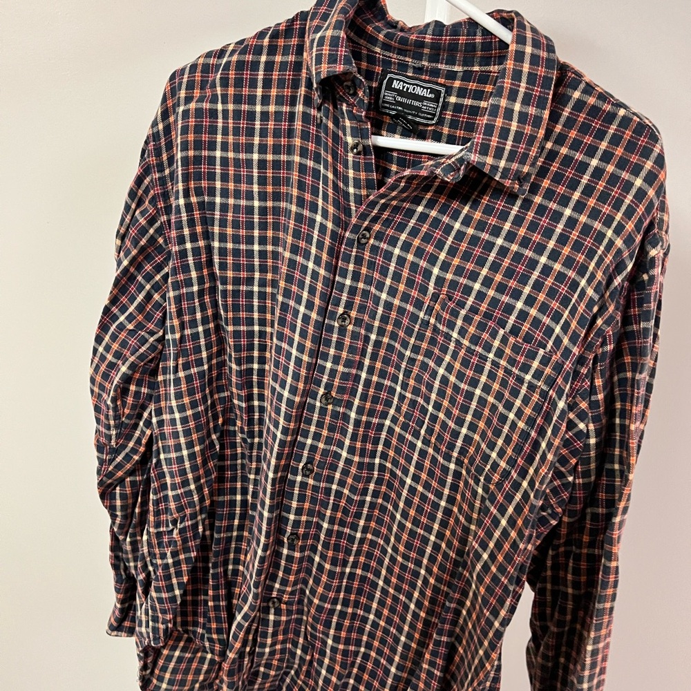 Men's Plaid Shirt - Red and Black